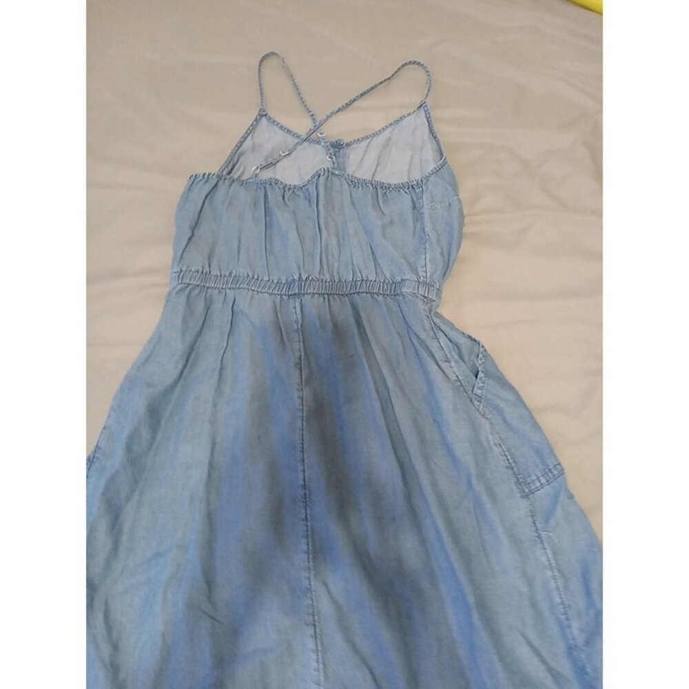 OLD NAVY Dress Womens BLUE SMALL PETITE SP MIDI ?  Preowned Casual Outings Used - Picture 8 of 8